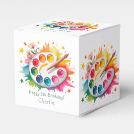 水彩パレ絵を描ットアート誕生日パーティー フェイバーボックス