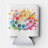 水彩パレ絵を描ットアート誕生日パーティー 缶クーラー (裏面)