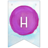 水彩パレ絵を描ット誕生日バナー バンティングフラッグ (第2の旗)