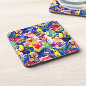 水彩パロット コースター (左側)