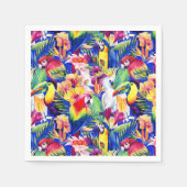 水彩パロット スタンダードカクテルナプキン (正面)