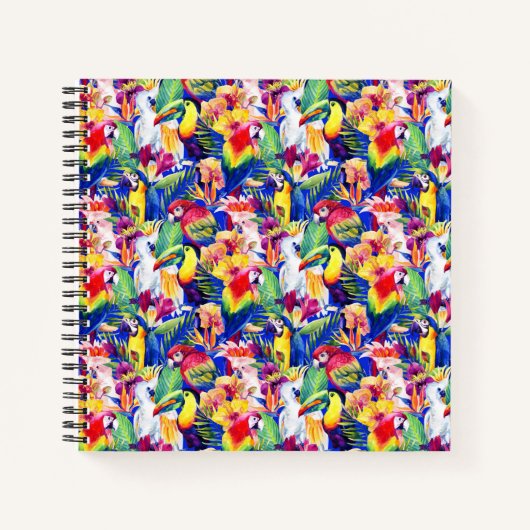 水彩パロット ノートブック (正面)