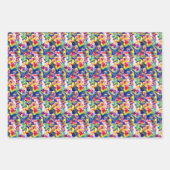 水彩パロット ラッピングペーパーシート (正面2)