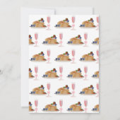 水彩パンケーキとバラのフルーツ ブランシュ ベイビーシャワー 招待状 (裏面)