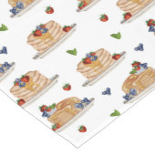 水彩パンケーキとベリーの朝食・ブランチ ロングテーブルランナー (コーナー)