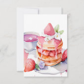 水彩パンケーキベビーブランチシャワー サンキューカード (裏面)