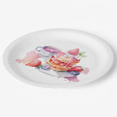 水彩パンケーキベビーブランチシャワー ペーパープレート (アングル)