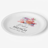 水彩パンケーキベビーブランチシャワー ペーパープレート (アングル)