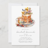 水彩パンケーキ ブライダル ブランシュ 招待状 (正面)