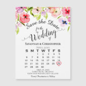 水彩パンジー日付のカレン結婚ダーを保存 (正面)