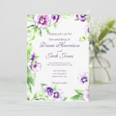 水彩パンジー結婚ズ 招待状 (スタンド正面)