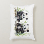 水彩パンダ熊 アクセントクッション (正面(垂直))