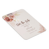 水彩パンパスグラススクリプト日付を保存 マグネット (右側)