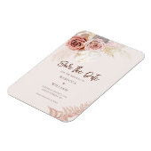 水彩パンパスグラススクリプト日付を保存 マグネット (左側)