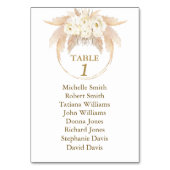 水彩パンパスグラスバプティスシーティングチャート テーブルナンバー (裏面)