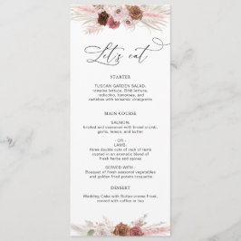 水彩パンパスダスティピンク結婚フローラ メニュー