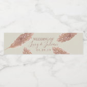 水彩パンパスハ色彩の鮮やかンド結婚ズ ペットボトルラベル (シングルラベル)