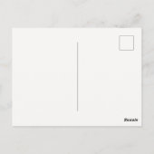 水彩パンパスリーフシルエット結婚ズインビタティ ポストカード (裏面)