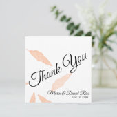 水彩パンパスリーフシルエット結婚ズ カード (スタンド正面)