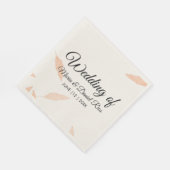 水彩パンパスリーフシルエット結婚ズ スタンダードランチョンナプキン (角)