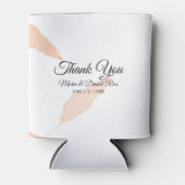 水彩パンパスリーフシルエット結婚ズ 缶クーラー (正面)