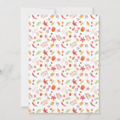 水彩パンプキエレガントン、トルコのフレンドリー 招待状 (裏面)