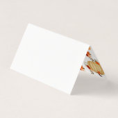 水彩パンプキンオレンジ花のベビーシャワー (裏面)