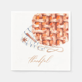 水彩パンプキンパイのフレンドリー スタンダードカクテルナプキン