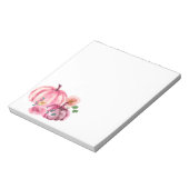 水彩パンプキンピンクフローラバラ ノートパッド (回転)
