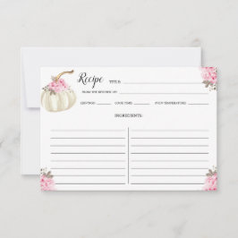 水彩パンプキンピンクフローラレシピカード