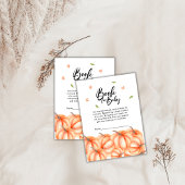 水彩パンプキンブックベビーハロウィン秋 エンクロージャーカード