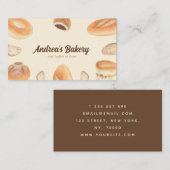 水彩パンベーカリー焼いたパン 名刺 (正面/裏面)