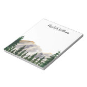 水彩パーソナライズされた山 ノートパッド (回転)