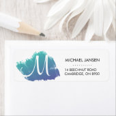 水彩パーソナライズされた差出人住所ラベル ラベル (インサイチュ)