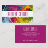 水彩パーソナライズされた抽象芸術 名刺 (正面/裏面)
