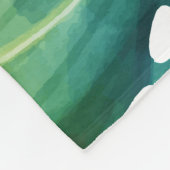 水彩パーソナライズされた熱帯葉 フリースブランケット (角)