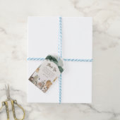 水彩パーティー動物フォトバースデーパーティー ギフトタグ (より糸つき)