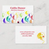 水彩パーティー風船 名刺 (正面/裏面)