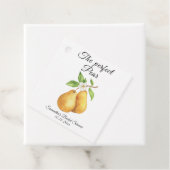 水彩パーフェクトピンクの花のブライダルシャワー フェイバータグ (インサイチュ)