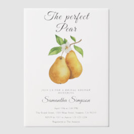 水彩パーフェクトピンクの花嫁シャワー ベラム紙招待状