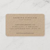 水彩パープエレガントルカシスフローラクラフト 名刺 (裏面)