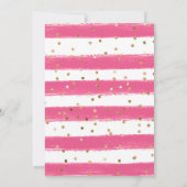 水彩パープルとピンクの花結婚の花 招待状 (裏面)