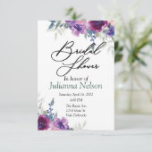 水彩パープルとメイブフローラ招待 招待状 (スタンド正面)