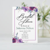 水彩パープルとメイブフローラ招待 招待状 (スタンド正面)