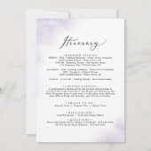 水彩パープルのウェルカムレター＆スケジュール (裏面)