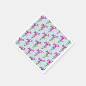 水彩パープルアイリスフローラアート スタンダードカクテルナプキン (角)