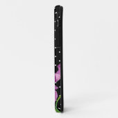 水彩パープルアイリス白黒水玉模様 Case-Mate iPhoneケース (裏面/左)