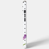 水彩パープルアイリス白黒水玉模様 Case-Mate iPhoneケース (裏面 / 左)