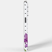水彩パープルアイリス白黒水玉模様 Case-Mate iPhoneケース (裏面 / 右)
