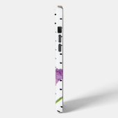 水彩パープルアイリス白黒水玉模様 Case-Mate iPhoneケース (裏面 / 左)